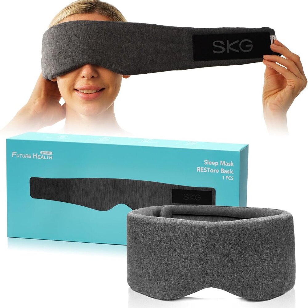 SKG Restore Sleep Mask-100% Sleep Mask Blackout International Travel Essential